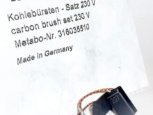 METABO szczotki węglowe do wyrzynarki, frezarki STE135 STEB135 LF724 FME737 OFE738  316035510