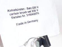 Metabo szczotki węglowe do szlifierki kątowej WE14 WEP14 WQ1400 RF14 RS14 316042070