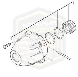 MILWAUKEE korpus przekładni do klucza udarowego 1/2'' zakrętaka 1/4'' C 12ID 12IW 201027001