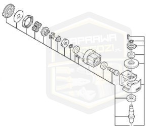 Oryginalna Przekładnia Kompletna Milwaukee C18RAD 201624001