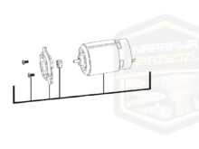 Oryginalny fabryczny Milwaukee 4931435982 silnik DC 12V do wkrętarki udarowej