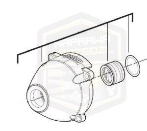 MILWAUKEE obudowa korpus uchwytu do klucza udarowego 1/2''i 3/8'' M 18BIW38 18BIW12 4931436073