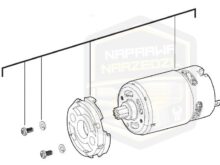 Oryginalny kompletny Milwaukee 4931436328 silnik DC 12V do zakrętaka