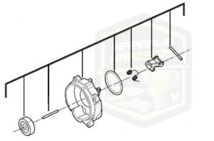 MILWAUKEE tarcza łożyskowa korpus do wkrętarki M 18FSGC 18FSG 4931454940