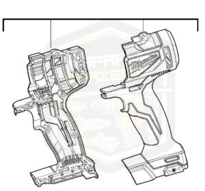 MILWAUKEE obudowa korpus do wkrętarki M 18BLDD2 18BLPD2 4931466288