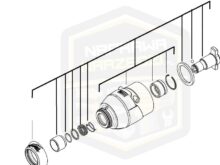 MILWAUKEE obudowa korpus przekładni kompletna do zakrętaka 1/4'' M 12CID 4931435758