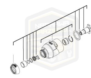 MILWAUKEE obudowa korpus przekładni kompletna do zakrętaka 1/4'' M 12CID 4931435758