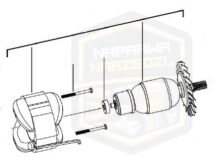 Oryginalny zestaw Milwaukee 4931448524 silnik (wirnik i stojan) do pilarki CS 60