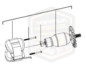 MILWAUKEE silnik wirnik stojan kompletny do pilarki tarczowej CS 60 4931448524