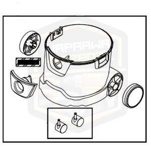 MILWAUKEE zbiornik obudowa do odkurzacza AS2-250ELCP 4931448705