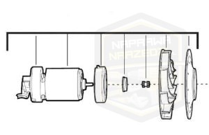 MILWAUKEE silnik wirnik kompletny do odkurzacza M 12HV 4931452006