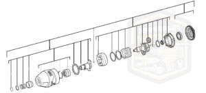 MILWAUKEE przekładnia kompletna zestaw uchwyt do zakrętaka 1/4'' M 18BLID 4931452060