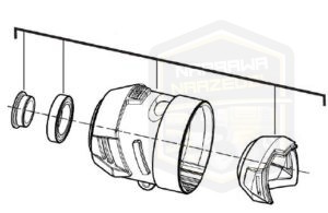 MILWAUKEE obudowa korpus przekładni do zakrętaka udarowego 1/4'' M 18FQID 4931454725