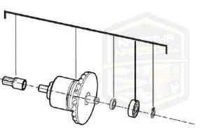 MILWAUKEE wirnik silnik kompletny do zakrętaka udarowego 1/4'' M 18FQID 4931454730