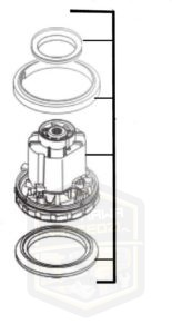 MILWAUKEE silnik kompletny do odkurzacza AS-30LAC 30MAC 42MAC 4931461845