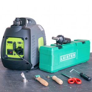 Mobilny zestaw serwisowy Leister 400.501 z agregatem prądotwórczym i zgrzewarką