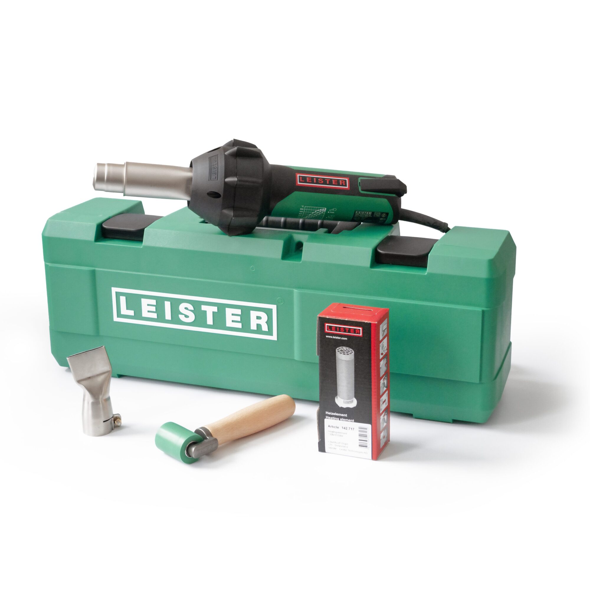 Profesjonalny zestaw do zgrzewania Leister TRIAC ST 159.127 z akcesoriami w walizce